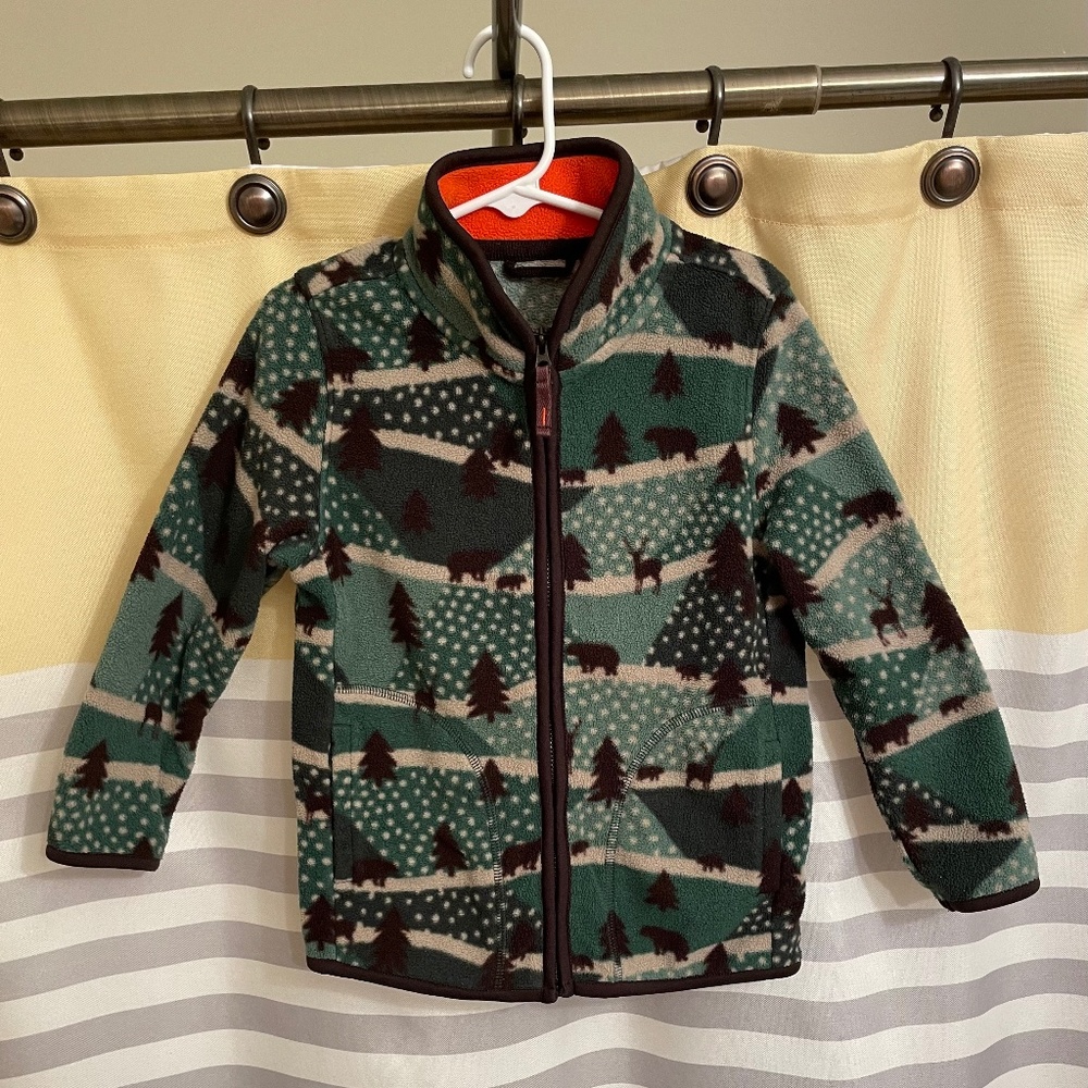 Deer and Tree Fleece Full-Zip Jacket
